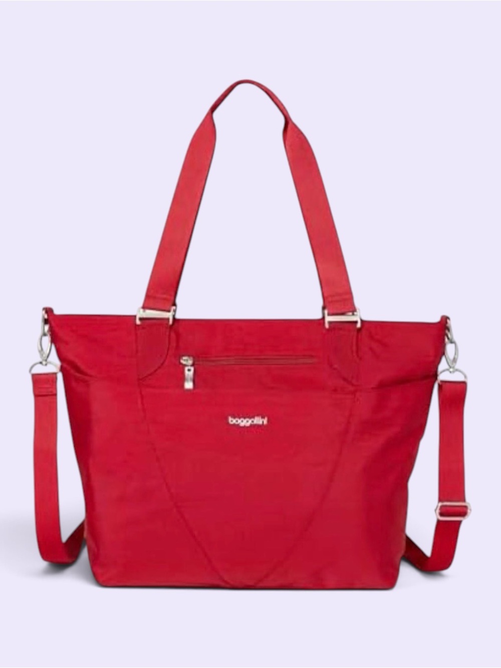 Baggallini Avenue Tote Red Laptop Travel Work Bag Crossbody